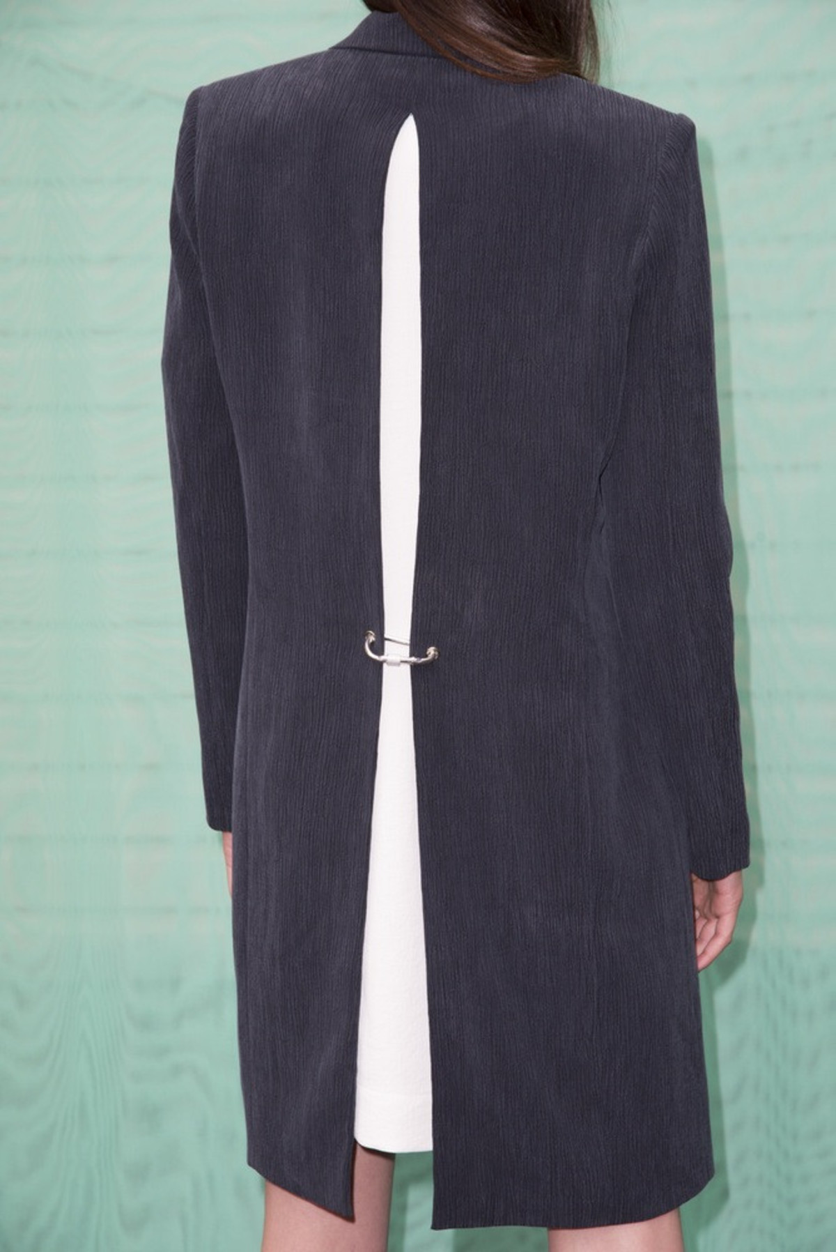 Nomia Long Slit Back Jacket from assembly Garmentory