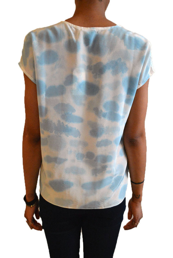 Rachel Rose Silk Sky Tee Rachel Rose Silk Sky Tee