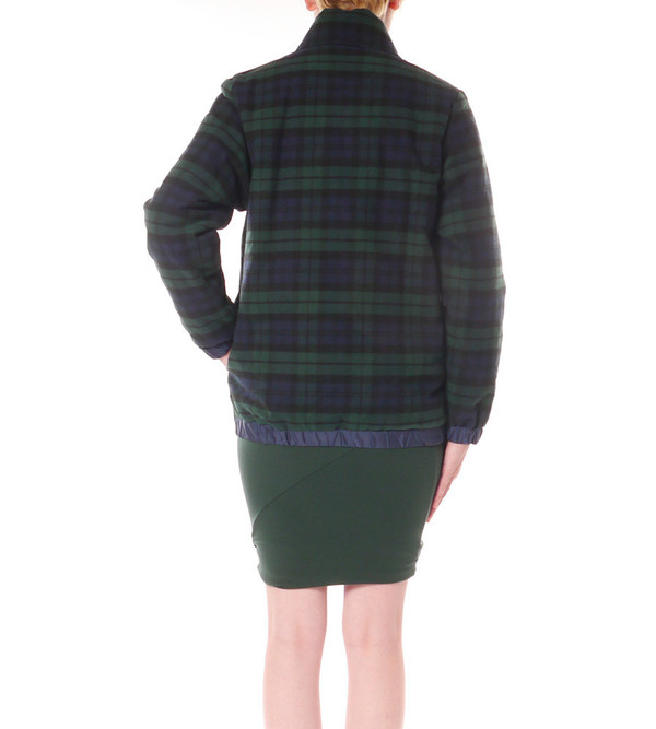 Sacai Luck Plaid Faux Down Filled Coat Sacai Luck Plaid Faux Down Filled Coat