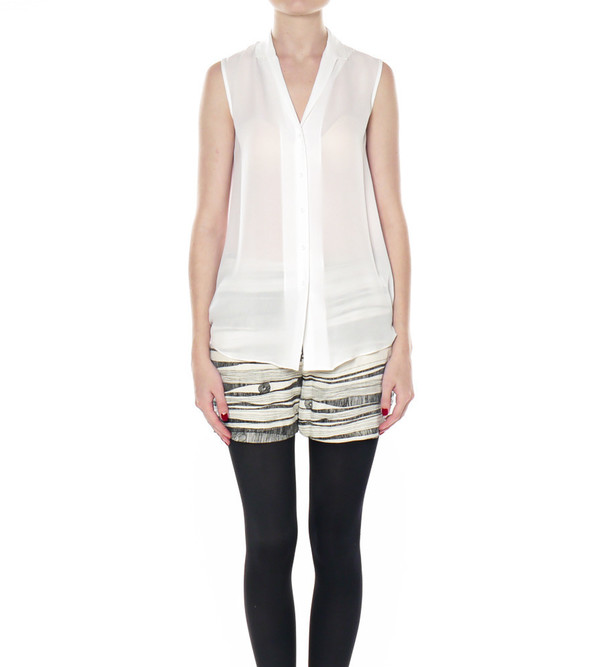 Theyskens Theory Bamy Faloon Silk Sleeveless Blouse Theyskens Theory Bamy Faloon Silk Sleeveless Blouse