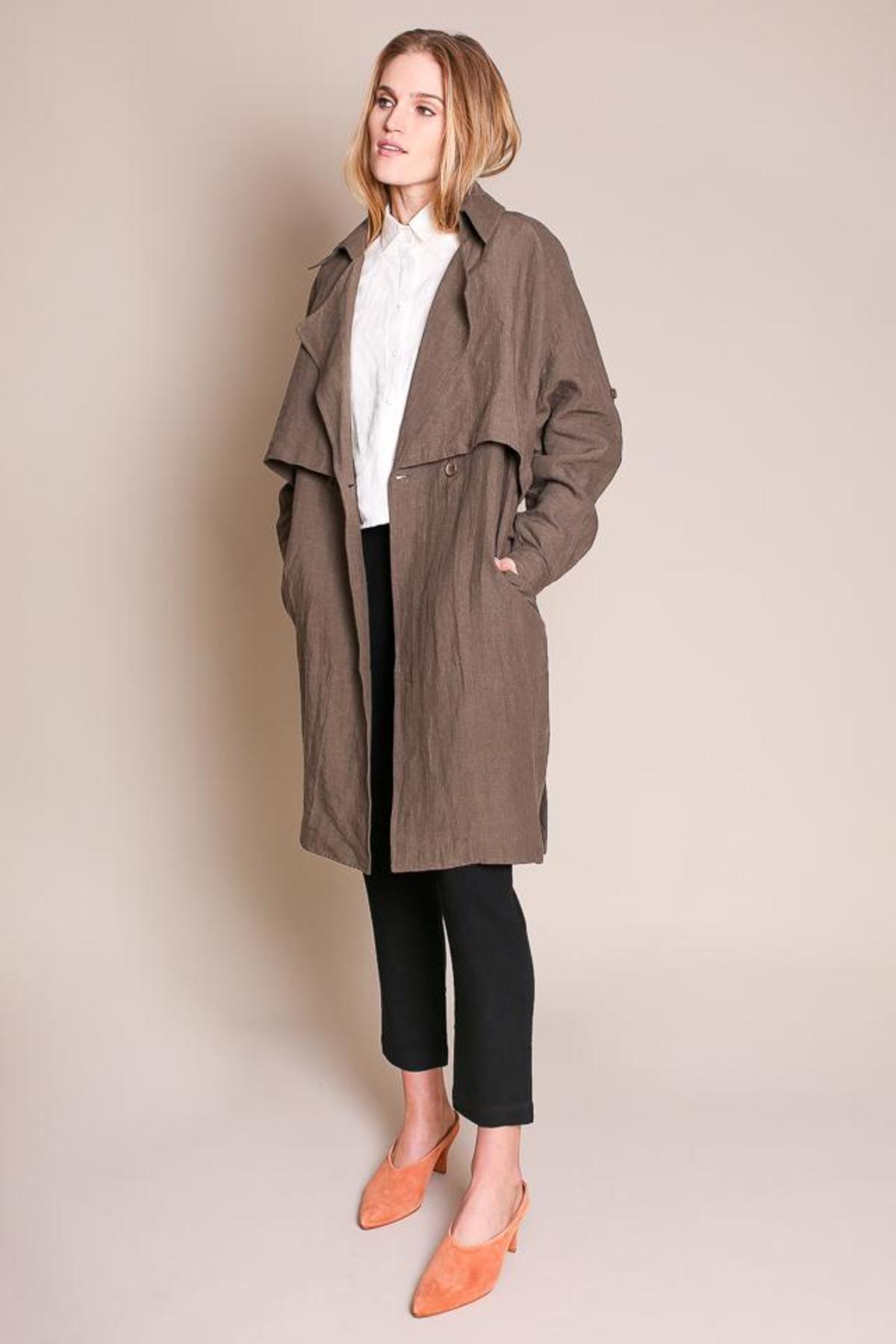 M NARANKA Khaki Double Breasted Trench Coat L S
