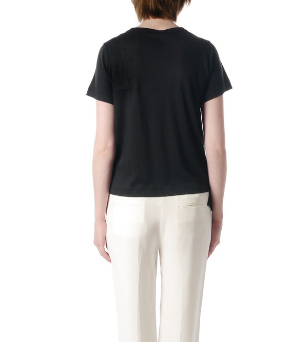 Sacai Luck Black T-Shirt with Lace Under Layer Sacai Luck Black T-Shirt with Lace Under Layer
