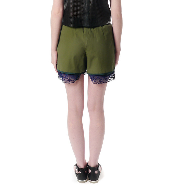 Sacai Luck Navy Jogging Shorts with Lace Under Layer Sacai Luck Navy Jogging Shorts with Lace Under Layer