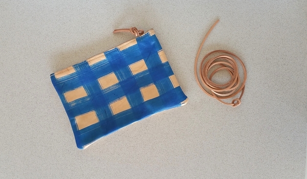 Pine and Boon Blue Plaid Clutch Pine and Boon Blue Plaid Clutch