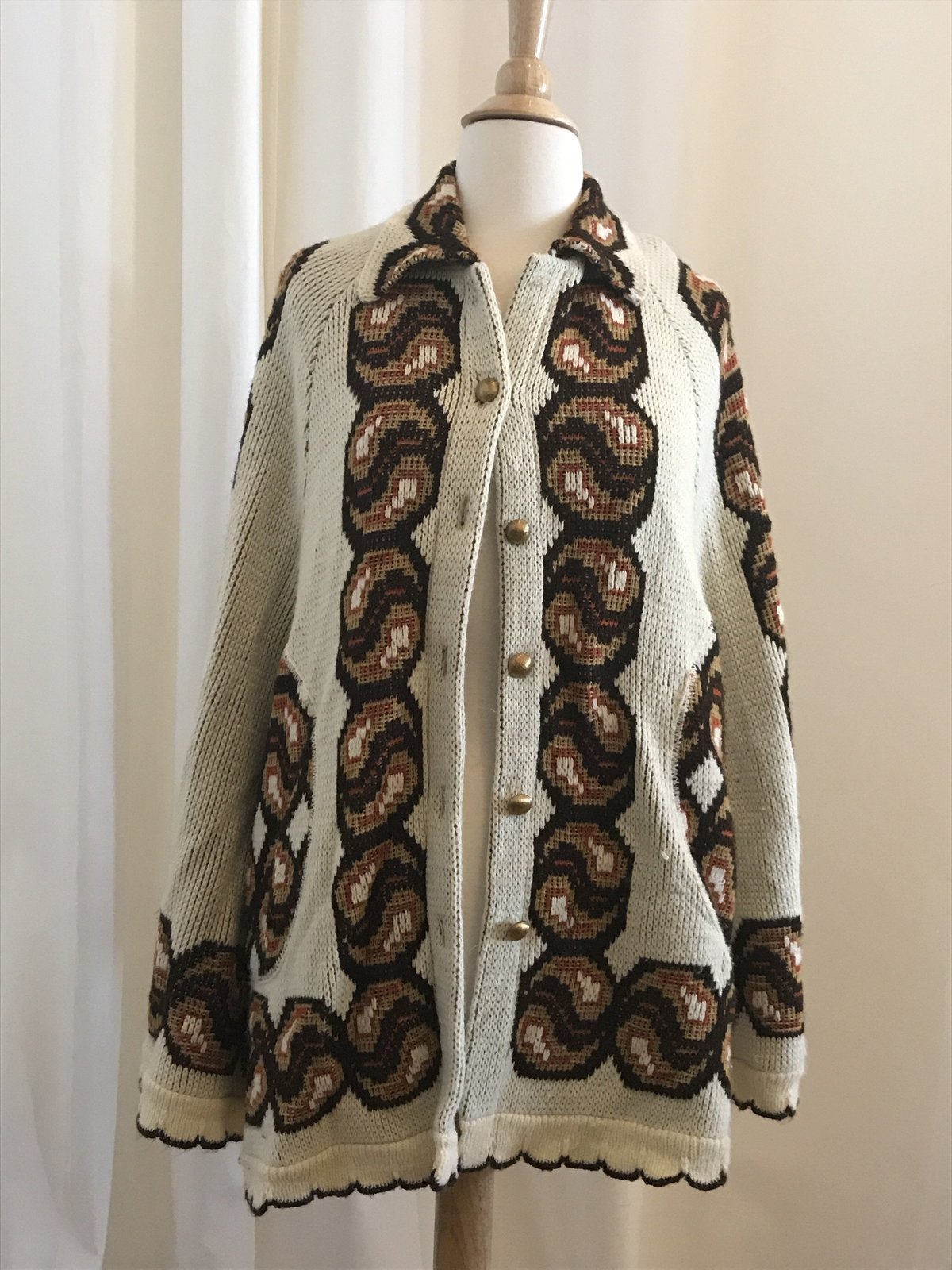 native american print cardigan
