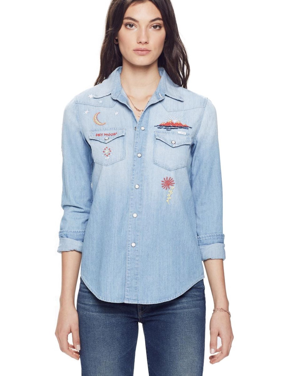 Mother Denim Embroidered Shirt | Garmentory