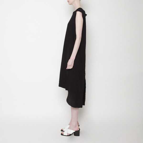 Solid Frayed Edge Dress PF15 - Black Solid Frayed Edge Dress PF15 - Black