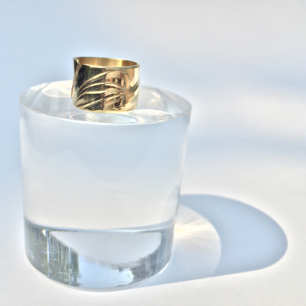 Leigh Miller Brass Diagonal Slice Ring Leigh Miller Brass Diagonal Slice Ring