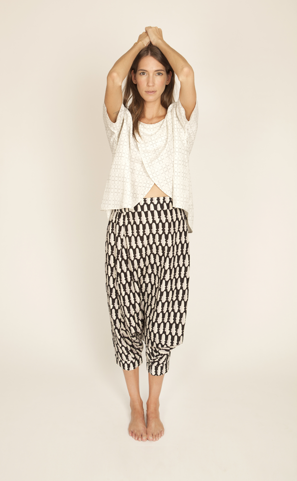 Ilana Kohn Olive Shirt, Tictactoe Print Ilana Kohn Olive Shirt, Tictactoe Print