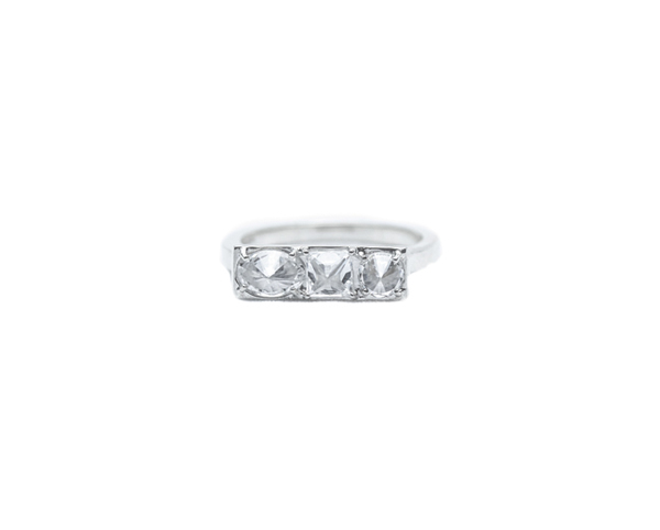 E.M. Silver and 3 Stone Bar Ring E.M. Silver and 3 Stone Bar Ring