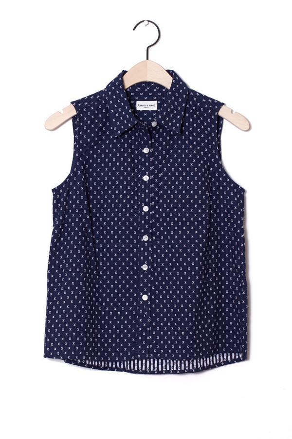 Bridge & Burn Hawley Navy Crosshatch Button-Up Bridge & Burn Hawley Navy Crosshatch Button-Up