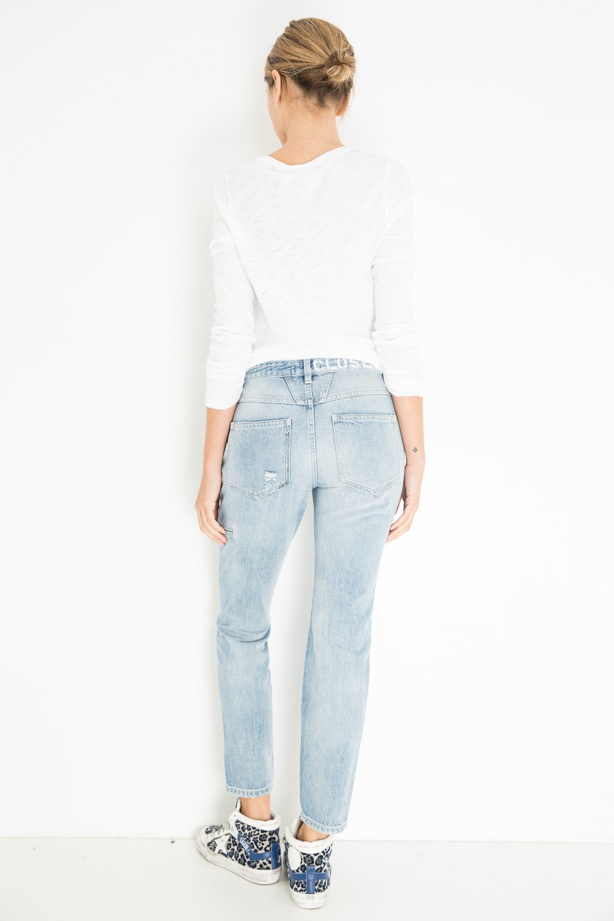 closed jeans cropped worker