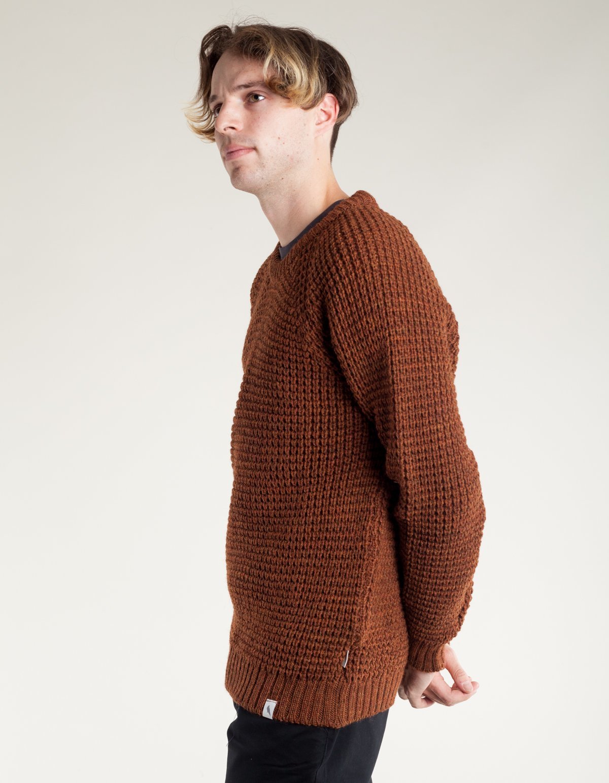 Peregrine Waffle Neck Crew Jumper 