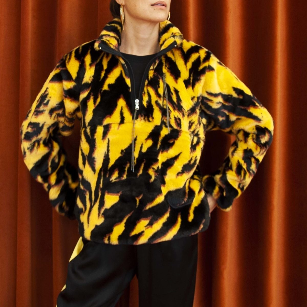 Aries Furry Half Zip Jacket | Garmentory