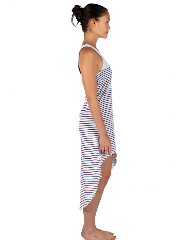 First Base Hi-lo Stripe Dress First Base Hi-lo Stripe Dress
