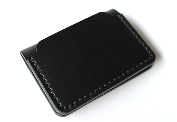 DW Leatherworks Folded Card Wallet - Black DW Leatherworks Folded Card Wallet - Black