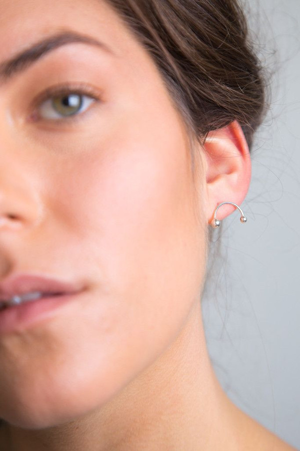Katrine Kristensen Silver Bubble Rainbow Earring Single Katrine Kristensen Silver Bubble Rainbow Earring Single