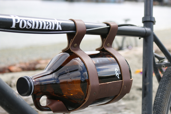 Union Wood Co. Leather Bike Growler Carrier Union Wood Co. Leather Bike Growler Carrier