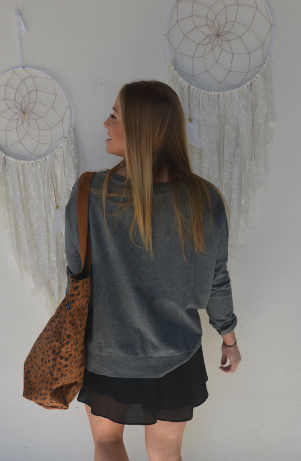 AMUSE SOCIETY Keller Fleece Fringed Sweatshirt | Dark Heather Grey AMUSE SOCIETY Keller Fleece Fringed Sweatshirt | Dark Heather Grey