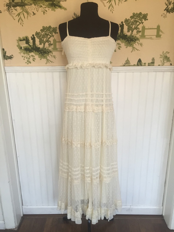 80's Japanese lace and net vintage dress size small 80's Japanese lace and net vintage dress size small