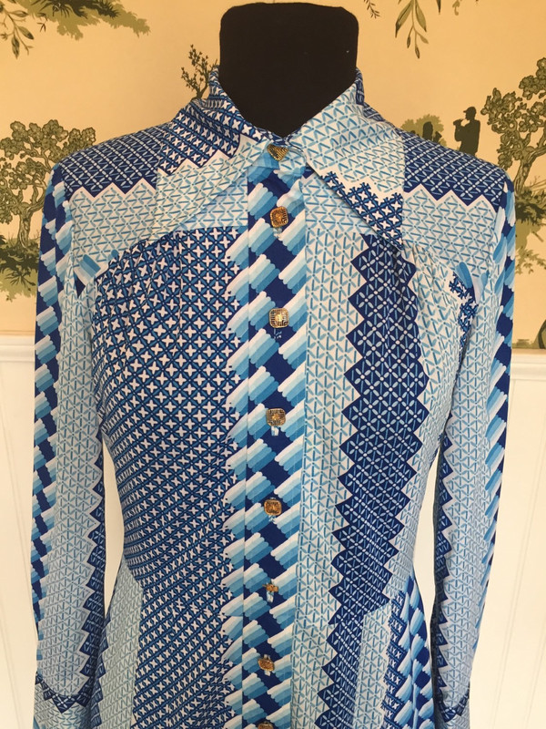 Japanese 70's graphic print designer dress size medium Japanese 70's graphic print designer dress size medium