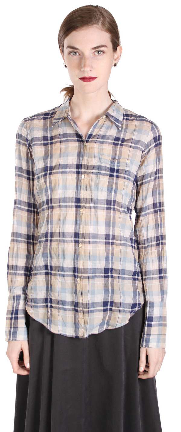 Nili Lotan NL Shirt Indigo Stripe in Blue Nili Lotan NL Shirt Indigo Stripe in Blue