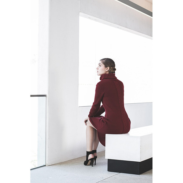 Livlov Burgundy Knitted Dress Livlov Burgundy Knitted Dress