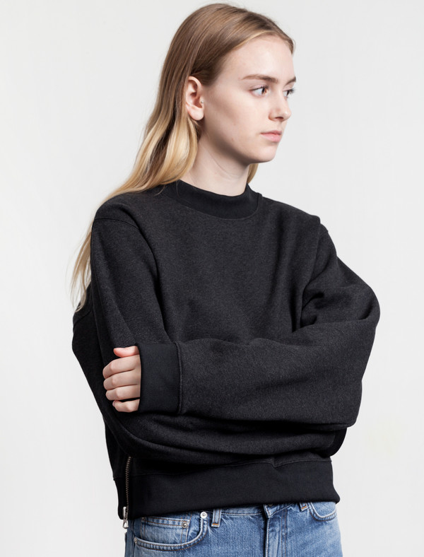 Acne Studios Bird Fleece Sweatshirt | Dark Grey Acne Studios Bird Fleece Sweatshirt | Dark Grey