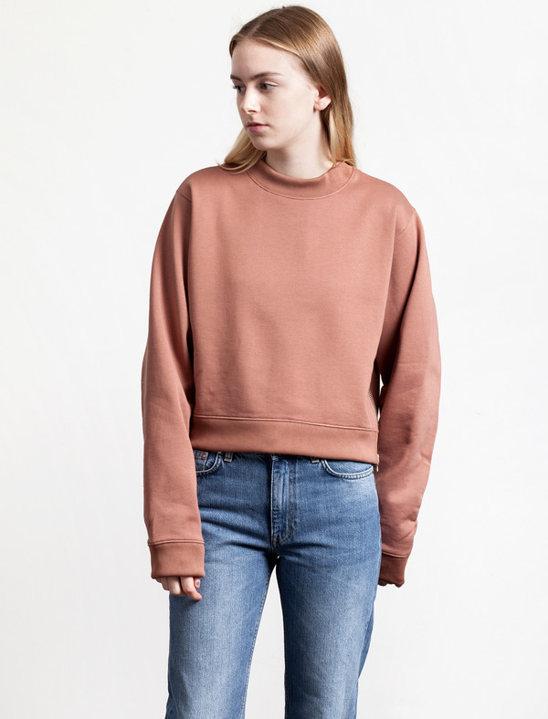 Acne Studios Bird Fleece Sweatshirt | Dusty Pink Acne Studios Bird Fleece Sweatshirt | Dusty Pink