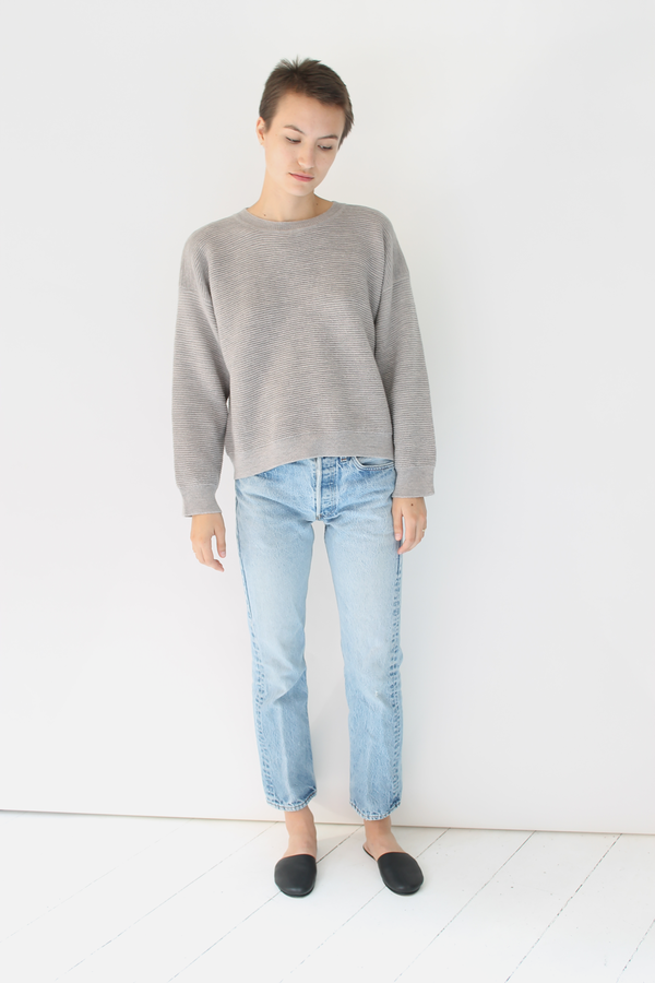 Micaela Greg ripple sweater | dove grey Micaela Greg ripple sweater | dove grey