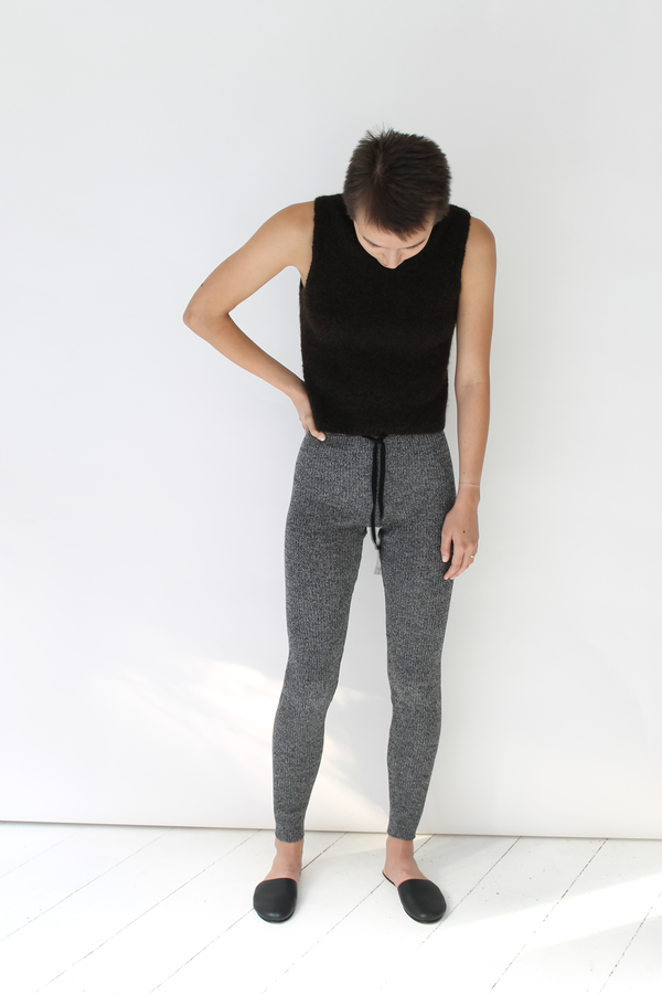 Micaela Greg Ribbed slim sweats | speckle grey Micaela Greg Ribbed slim sweats | speckle grey