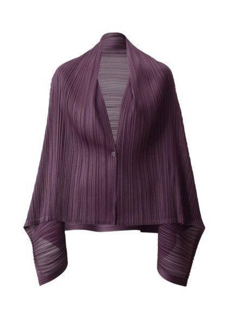 PLEATS PLEASE ISSEY  Long long sleeve cardigan tops PP63-JA207 purple 4