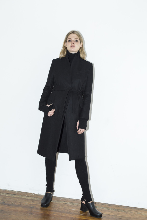 Assembly New York Black Belt Coat Assembly New York Black Belt Coat