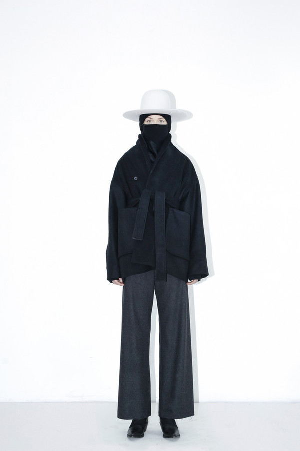 Assembly New York Black Cropped Robe Coat Assembly New York Black Cropped Robe Coat