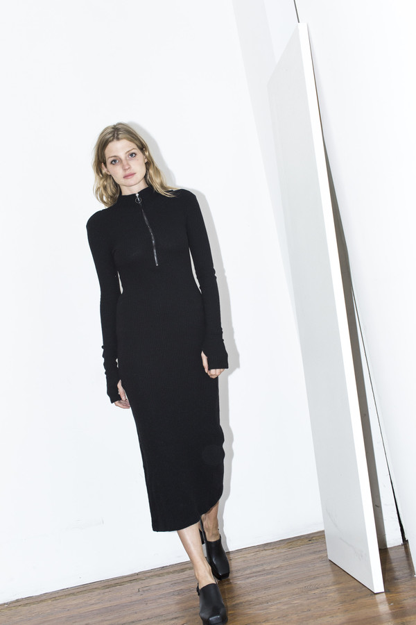 Assembly New York Black Ribbed Maxi Dress Assembly New York Black Ribbed Maxi Dress