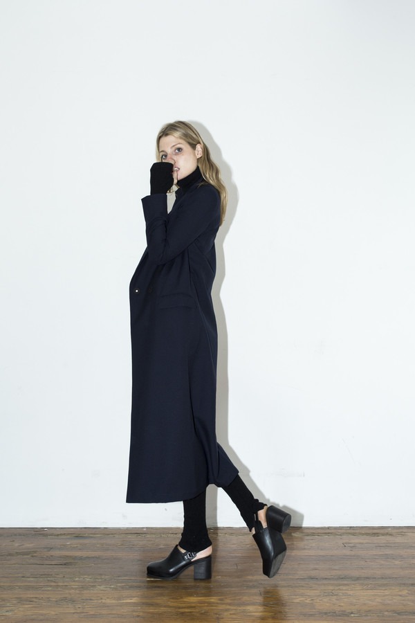 Assembly New York Navy Long Coat Assembly New York Navy Long Coat