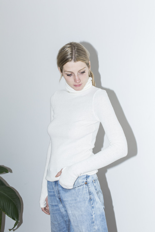 Assembly New York Off White T Neck Top Assembly New York Off White T Neck Top