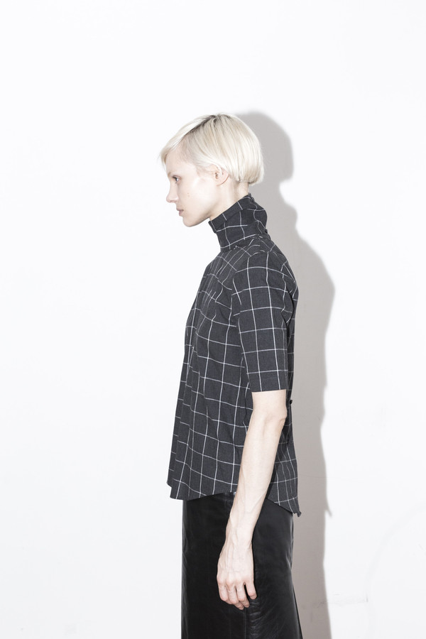 Assembly New York Plaid Reverse T Neck Assembly New York Plaid Reverse T Neck