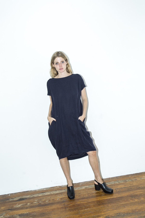 Black Crane Navy Cocoon Dress Black Crane Navy Cocoon Dress