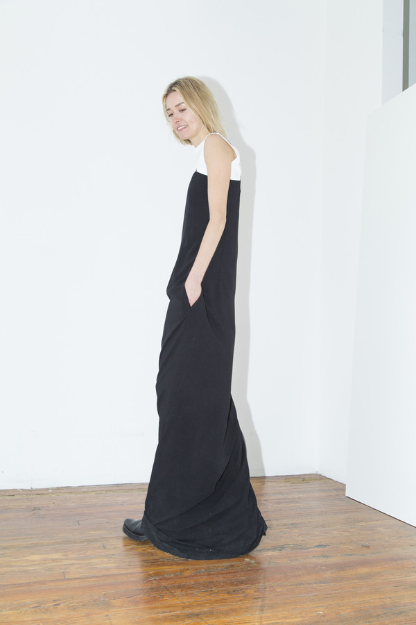 Assembly New York Black Rayon Maxi Cami Dress Assembly New York Black Rayon Maxi Cami Dress