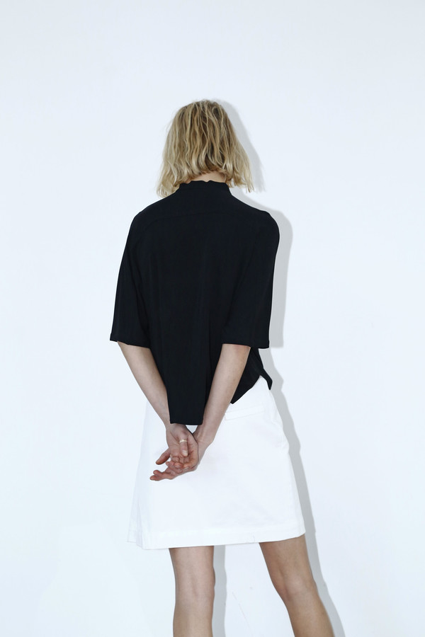 Assembly New York Black Viscose Twist Top Assembly New York Black Viscose Twist Top