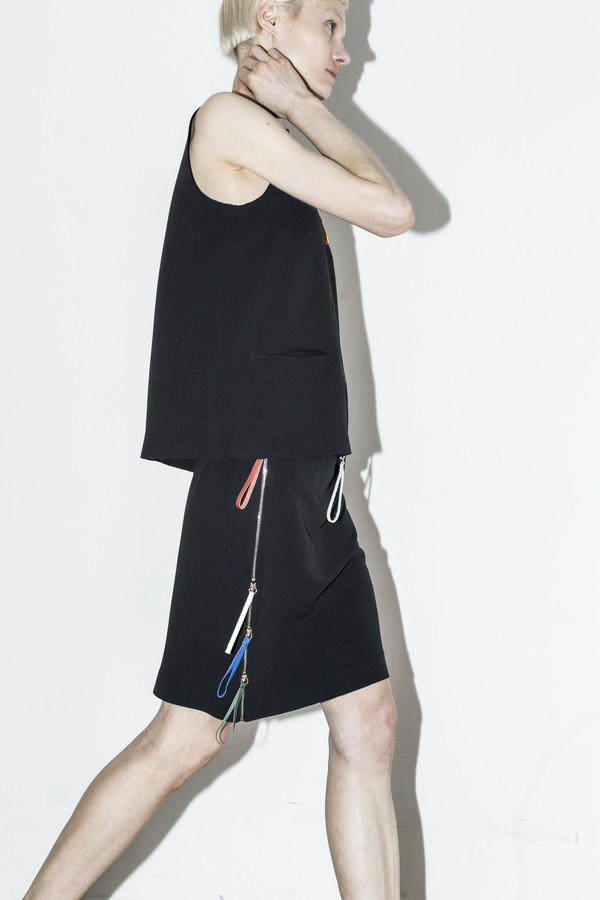 C.F. Goldman Black Zip Skirt C.F. Goldman Black Zip Skirt