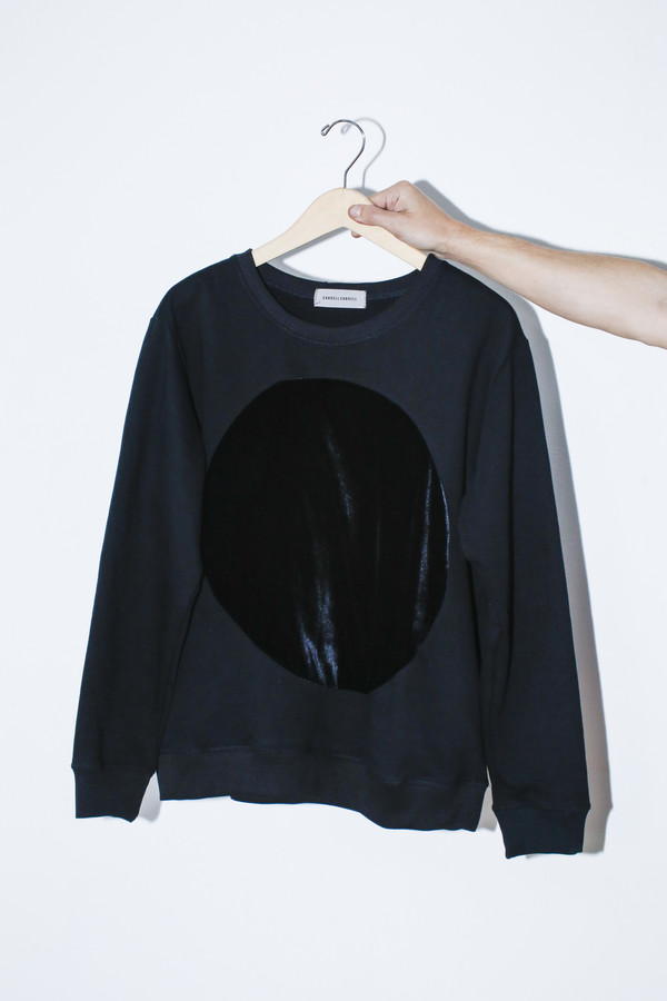 Unisex Correll Correll Velvet Circle Sweatshirt |Black Unisex Correll Correll Velvet Circle Sweatshirt |Black