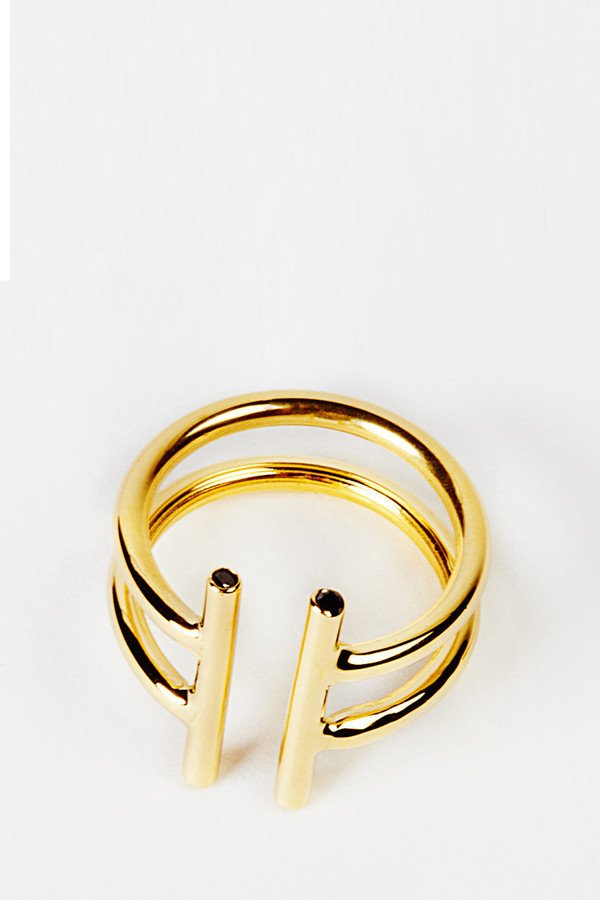 Natasha Wheat Gold Double Non Ring Natasha Wheat Gold Double Non Ring