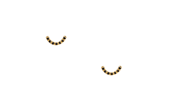 Wwake Gold Micropave Arc Earrings Wwake Gold Micropave Arc Earrings