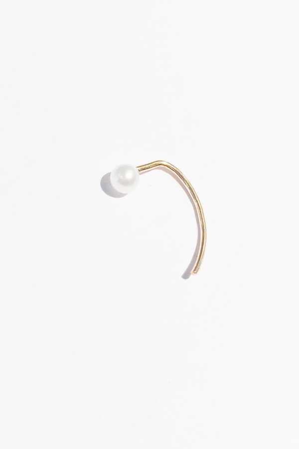 Kristen Elspeth Gold Pearl Hook Earring Kristen Elspeth Gold Pearl Hook Earring