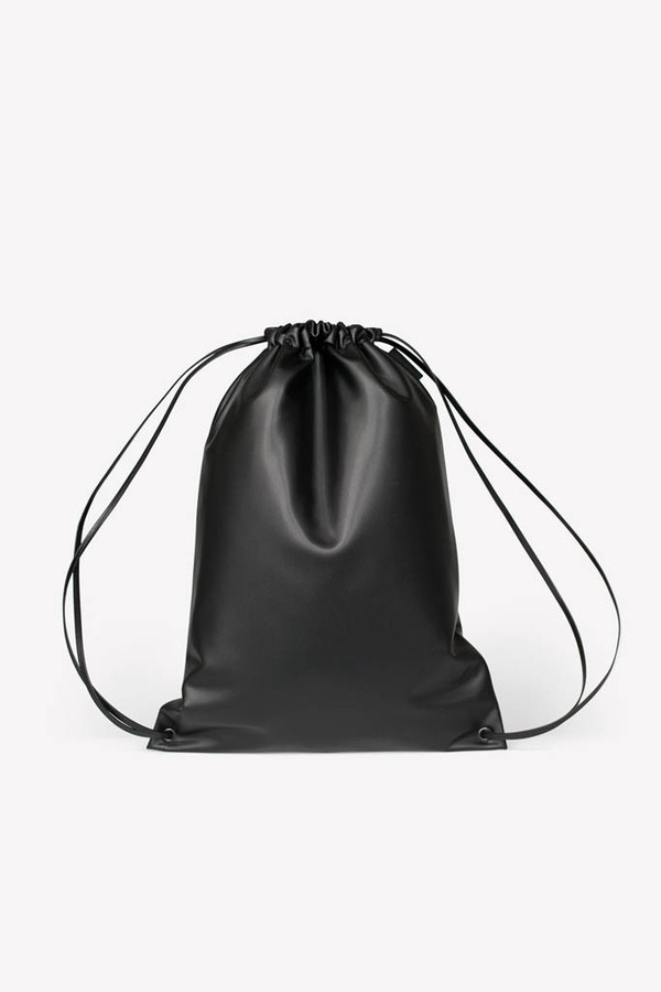 Unisex Maharam Black Minimal Cinch Bag Unisex Maharam Black Minimal Cinch Bag