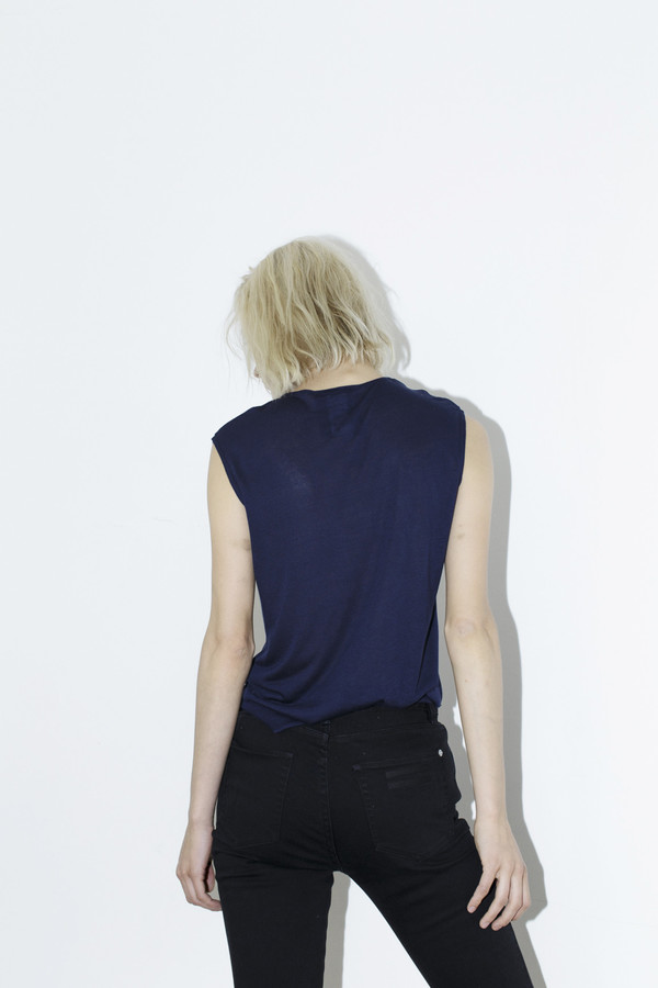 Assembly New York Navy Sleeveless Pocket Tee Assembly New York Navy Sleeveless Pocket Tee