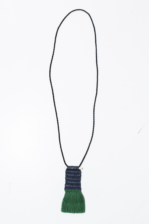 Ora-C Fringe Woven Pendant Necklace Ora-C Fringe Woven Pendant Necklace