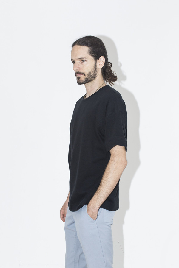 Men's Robert Geller Black Court Crew Men's Robert Geller Black Court Crew